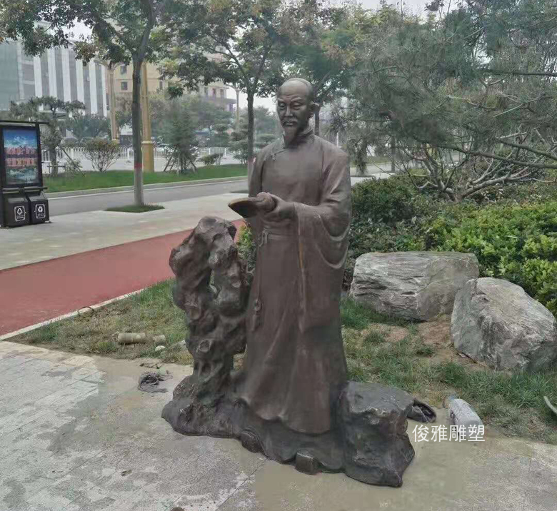 陜西華陰人物鑄銅雕塑